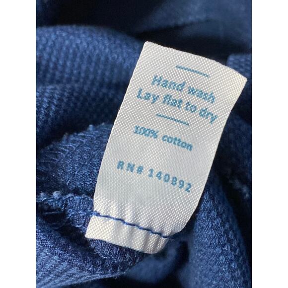 Marine Layer Blue Sleeveless Square Neck Crossback Wide Leg Denim Jumpsuit Sz M - Picture 4 of 4